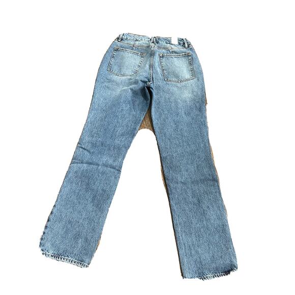 Womens Good American Size 6 (28) Good 90's Icon Jeans Distressed Indigo Blue NWT - Picture 2 of 9